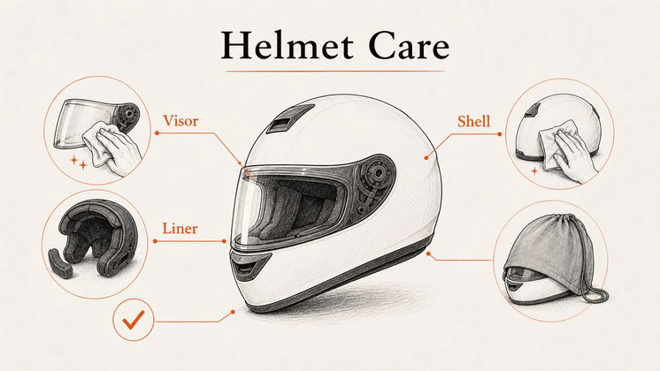 How to Clean and Care for Your Motorcycle Helmet