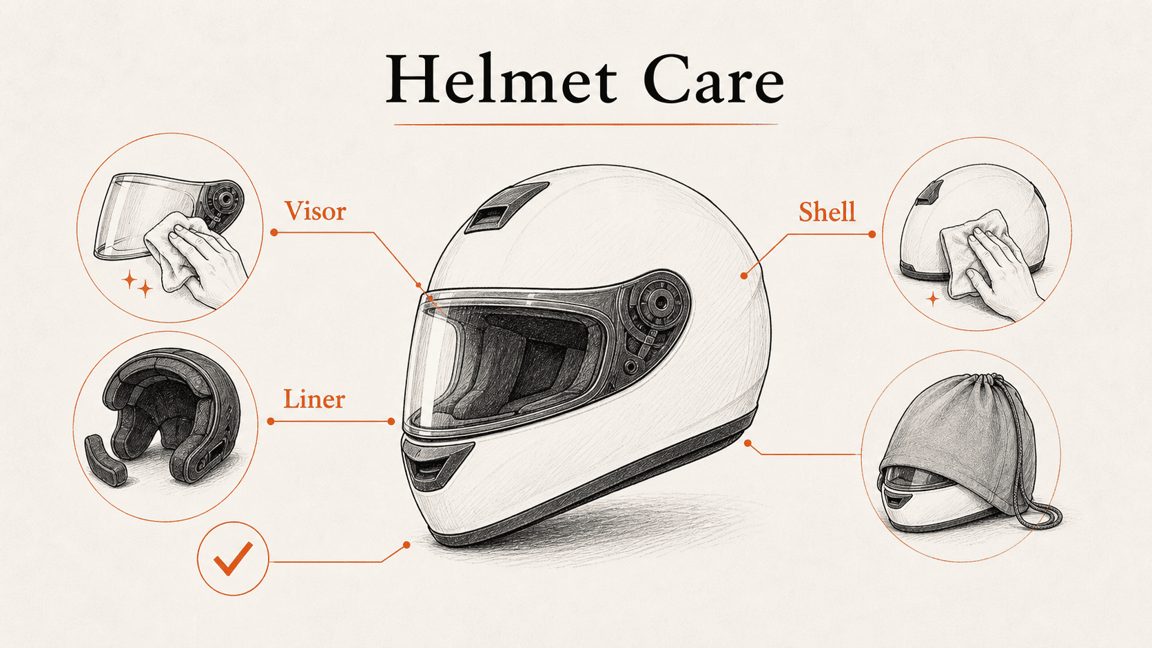 How to Clean and Care for Your Motorcycle Helmet