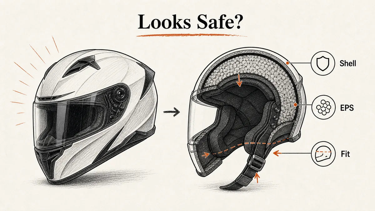 Why a Motorcycle Helmet That Looks Safe May Not Actually Protect You