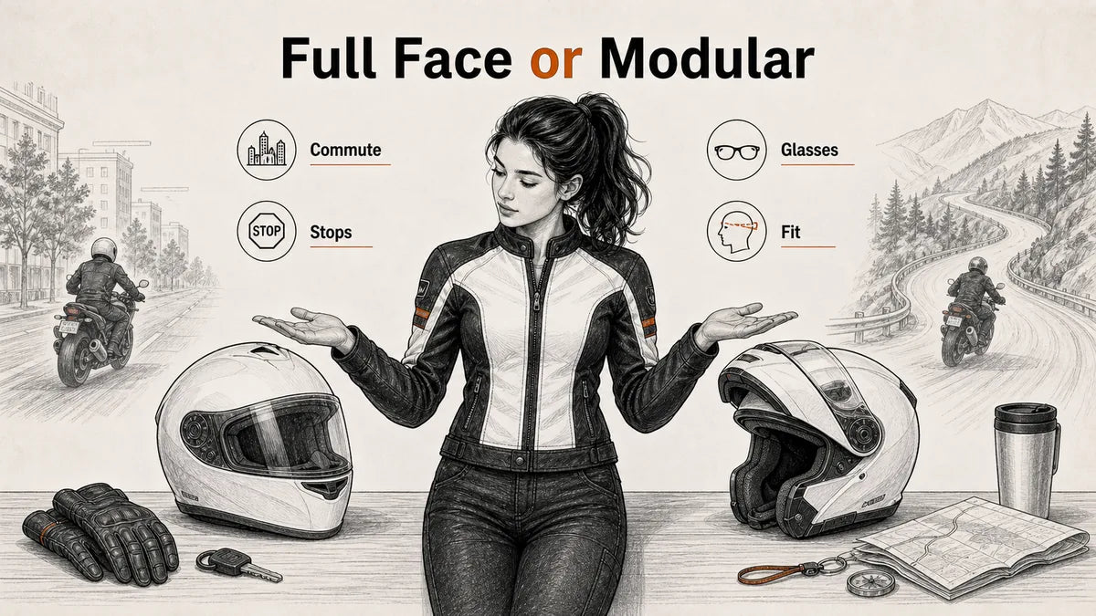 Full Face vs Modular Motorcycle Helmet