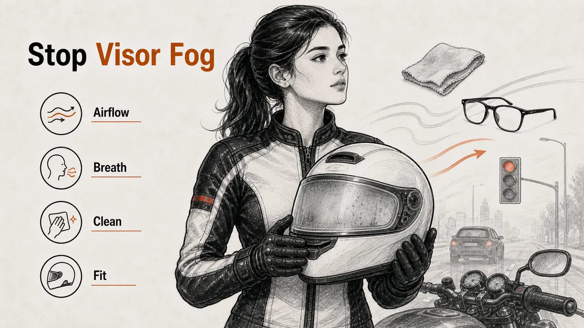How to Stop Motorcycle Helmet Visor Fogging
