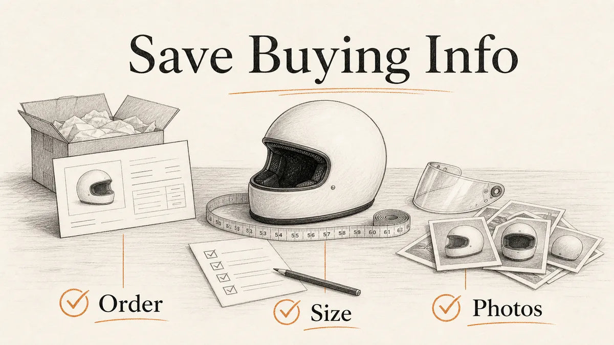 What Information Should I Save After Buying a Helmet Online?