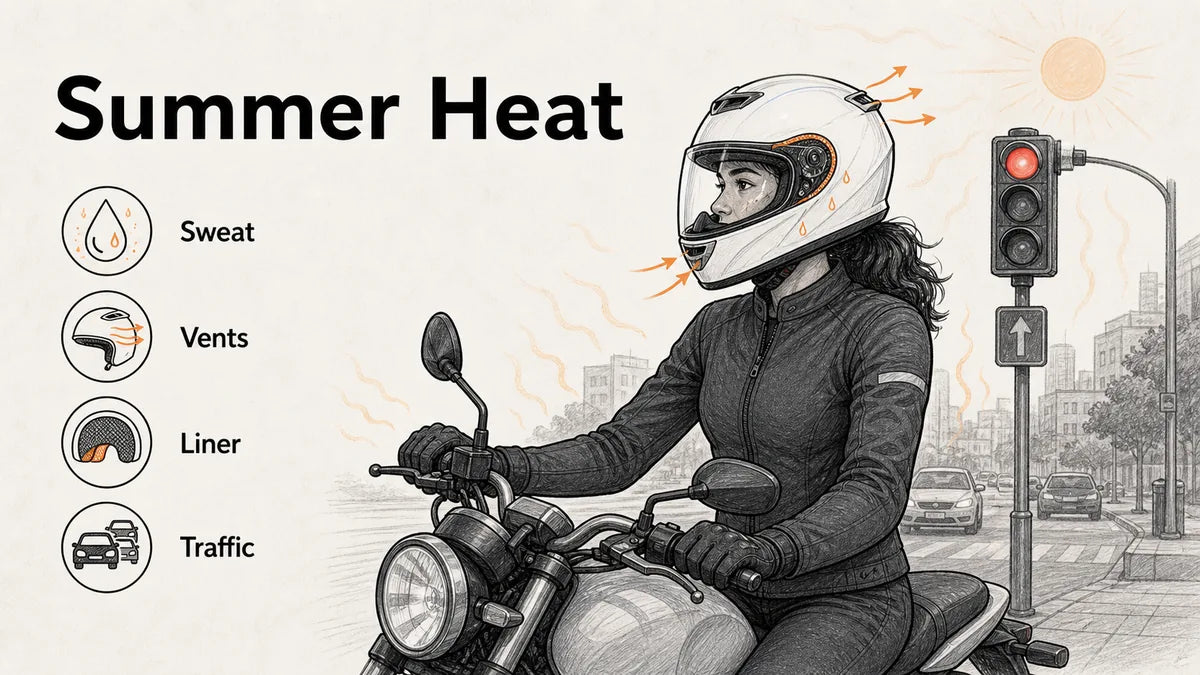 Why Your Motorcycle Helmet Feels Too Hot