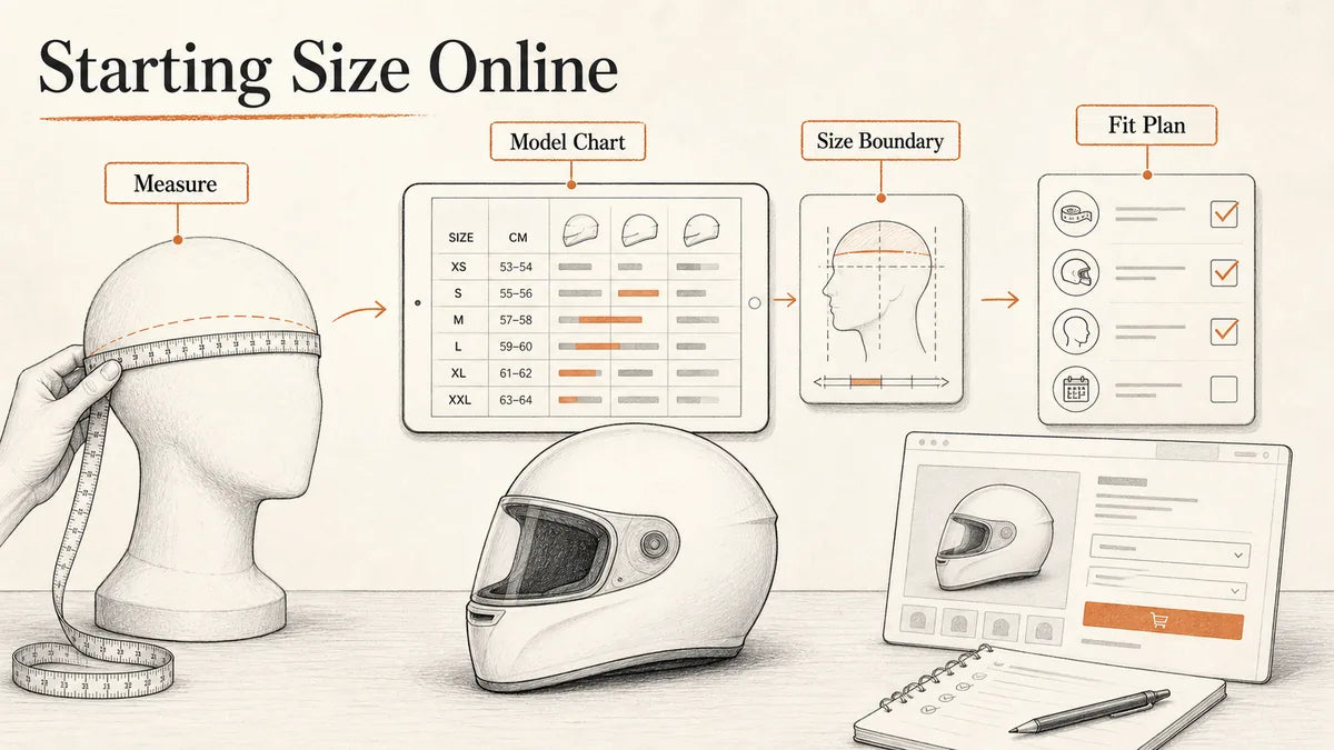 How Do I Choose a Starting Helmet Size Before Ordering Online?