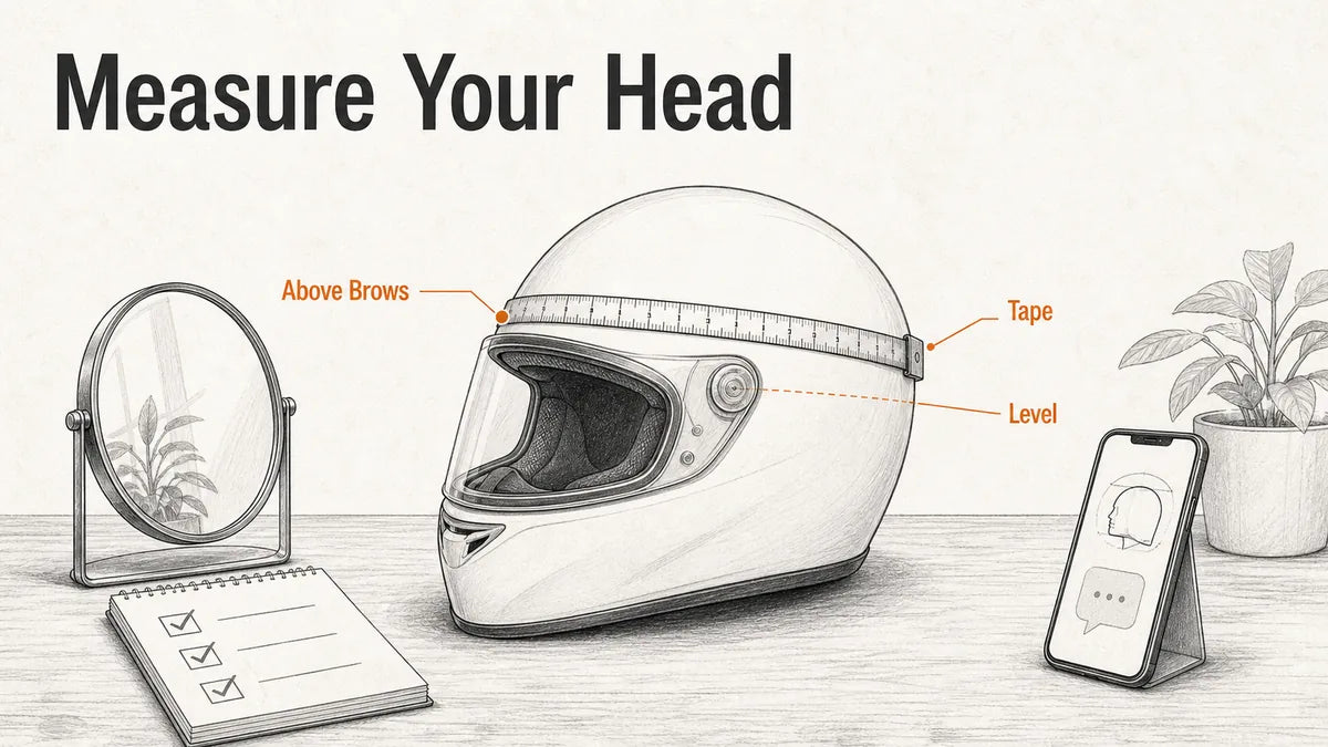 How Do I Get a Reliable Head Measurement for a Motorcycle Helmet?
