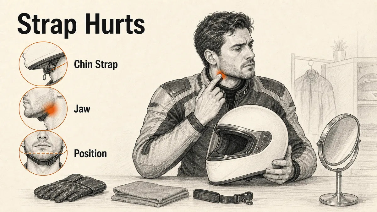 Why Does My Helmet Strap Pinch One Side Under My Chin?