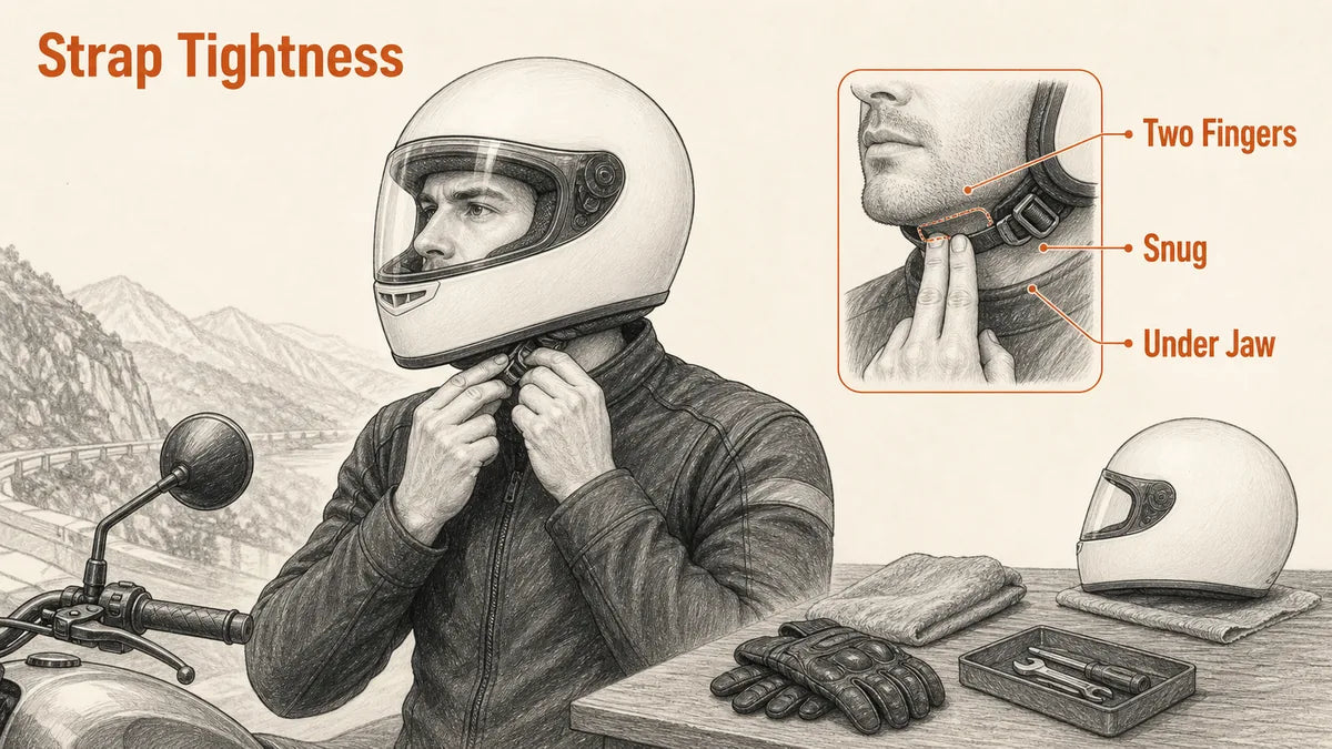 How Should a Helmet Chin Strap Feel When You Talk or Swallow?