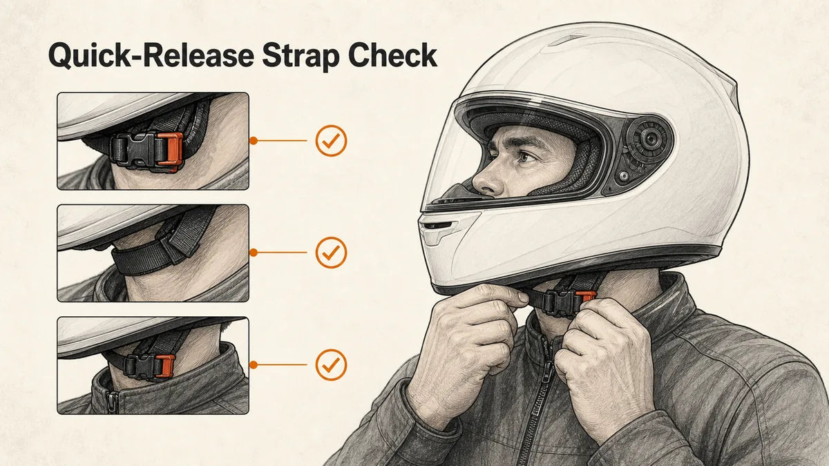 Is My Quick-Release Helmet Strap Adjusted Correctly?