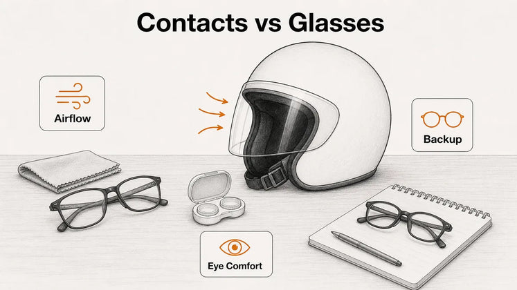 Is a Helmet Different If I Ride With Contacts Instead of Glasses?