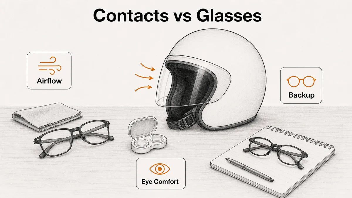 Is a Helmet Different If I Ride With Contacts Instead of Glasses?