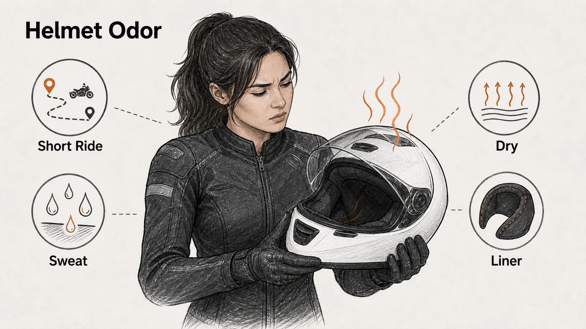 Why Your Motorcycle Helmet Smells Bad