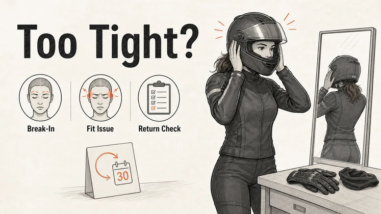 New Motorcycle Helmet Too Tight? Break-In Signs vs Fit Problems