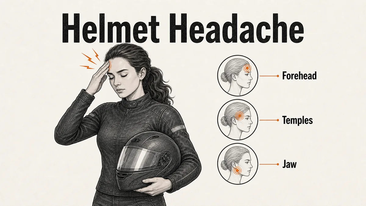 Why Does My Motorcycle Helmet Give Me a Headache? Pressure Points Riders Should Check