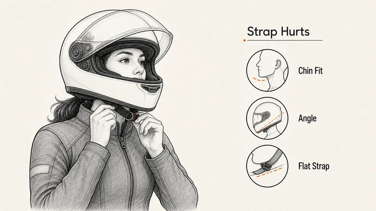 Why Your Motorcycle Helmet Strap Hurts Under Your Chin