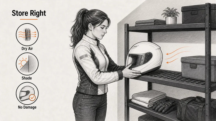 How to Store a Motorcycle Helmet So It Does Not Smell, Fade, or Get Damaged