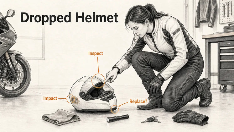 Dropped Your Motorcycle Helmet? What to Check Before You Ride Again