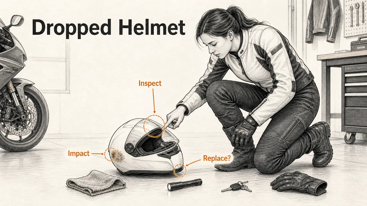Dropped Your Motorcycle Helmet? What to Check Before You Ride Again