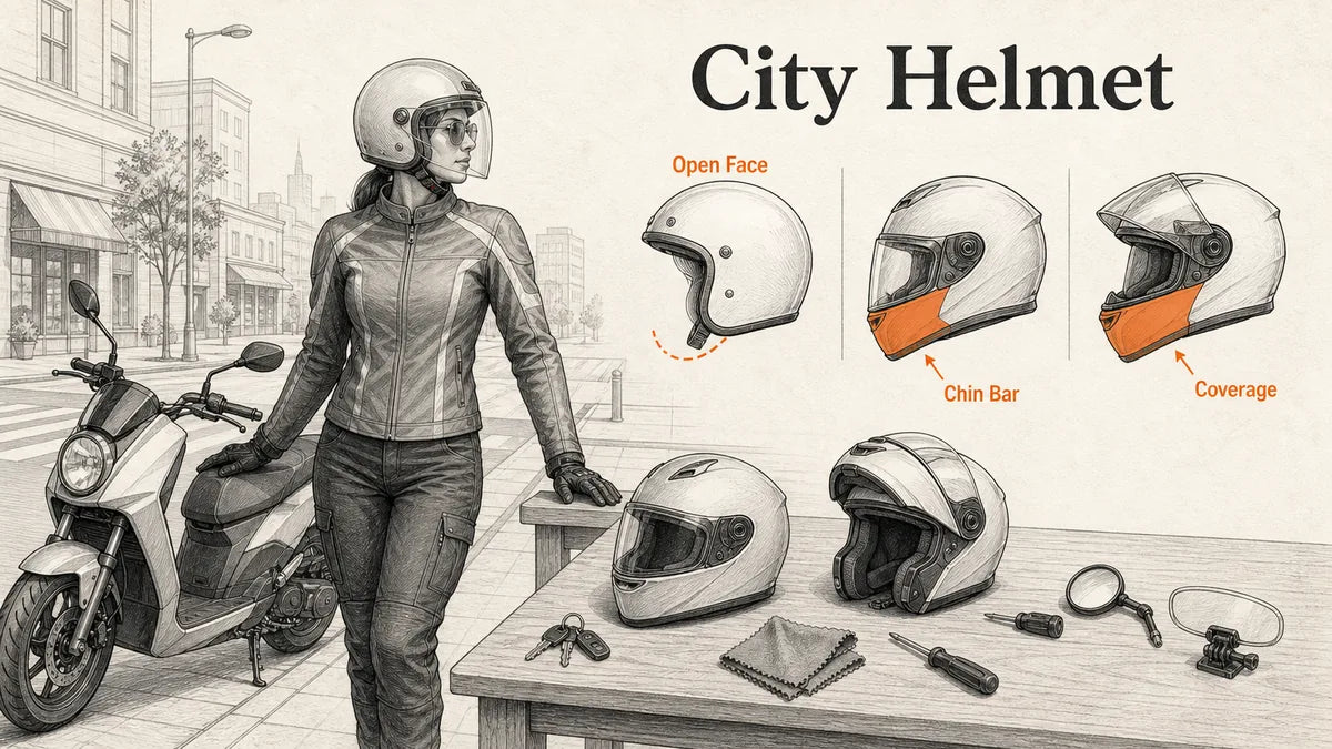 Is an Open Face Helmet Enough for City Riding? What Riders Give Up Without a Chin Bar