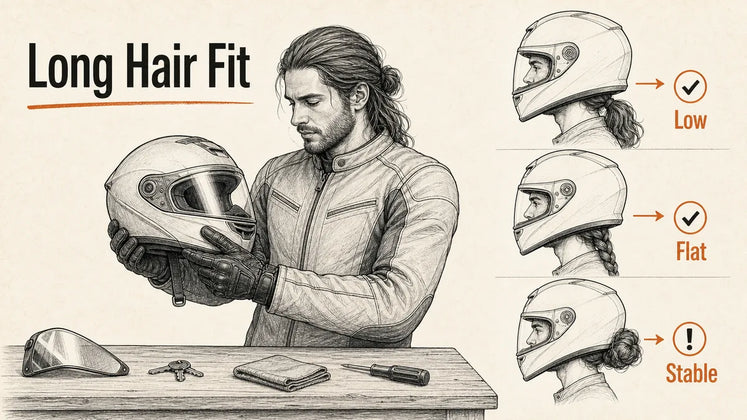 Does Long Hair Make Your Motorcycle Helmet Fit Wrong? Fit Checks Before Riding