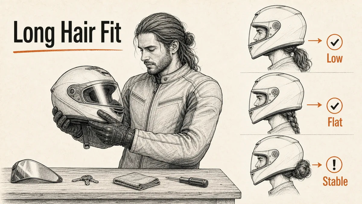 Does Long Hair Make Your Motorcycle Helmet Fit Wrong? Fit Checks Before Riding