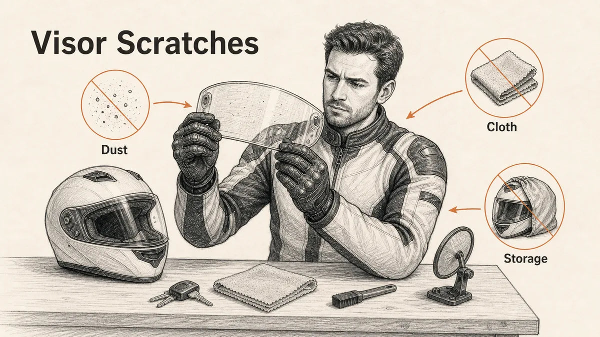 Why Your Helmet Visor Gets Scratched So Fast: Cleaning and Storage Mistakes Riders Miss