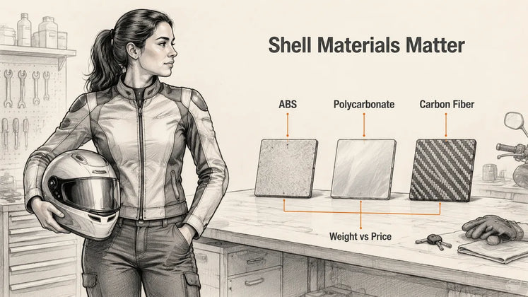 Motorcycle Helmet Shell Materials: ABS vs Polycarbonate vs Carbon Fiber — What Daily Riders Actually Need