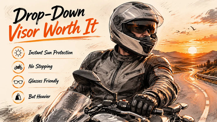 Is a Drop-Down Sun Visor Worth It? Dual Visor Helmet Pros and Cons for Daily Riders