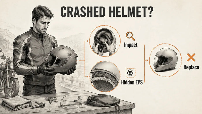 Crashed in Your Motorcycle Helmet? Why It May Need Replacing Even If It Looks Fine