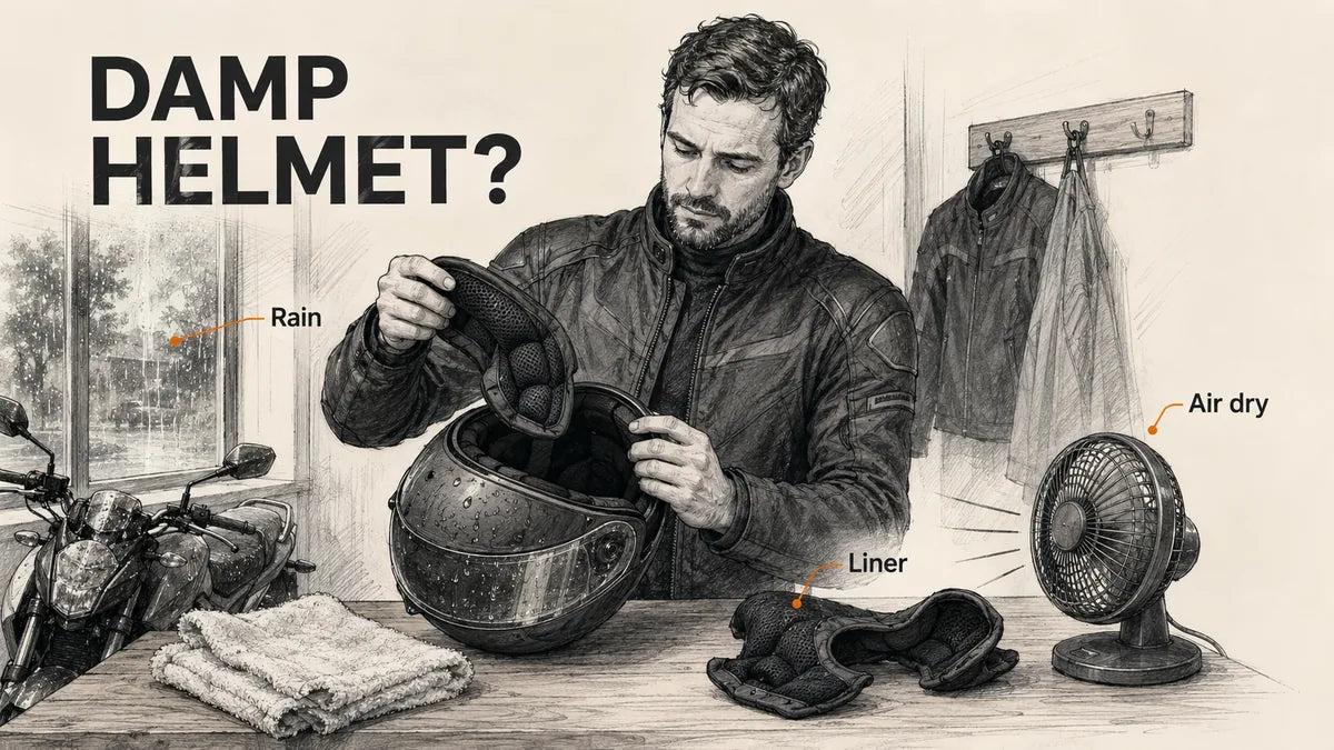 Helmet Liner Still Damp or Smelly? How to Dry a Motorcycle Helmet Without Damaging It