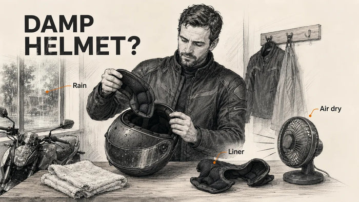 Helmet Liner Still Damp or Smelly? How to Dry a Motorcycle Helmet Without Damaging It