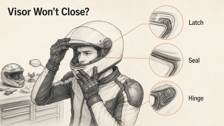 Helmet Visor Won't Stay Closed? Seal, Latch, and Shield Checks Before You Ride