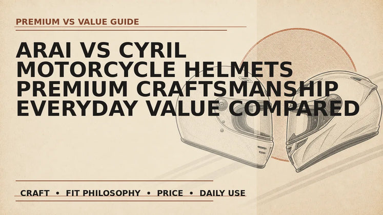 Arai vs CYRIL Motorcycle Helmets: Premium Craftsmanship, Safety Philosophy, and Everyday Value Compared