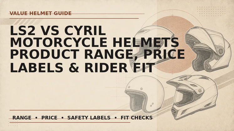 LS2 vs CYRIL Motorcycle Helmets: Product Range, Price Positioning, Safety Labels, and Rider Fit Compared
