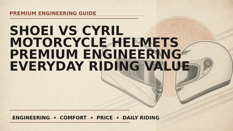 Shoei vs CYRIL Motorcycle Helmets: Premium Helmet Engineering vs Everyday Riding Value