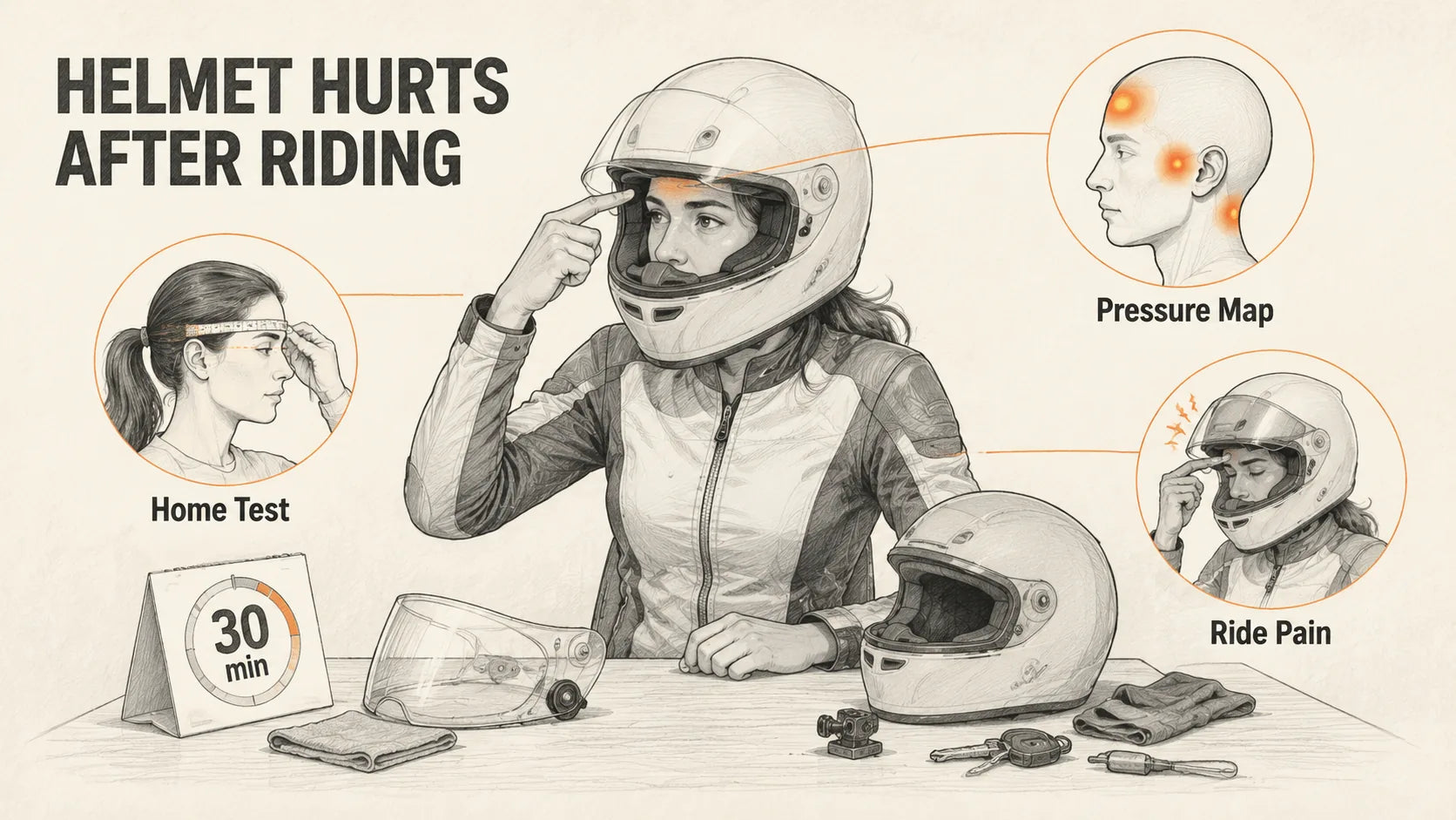 Why Does My Motorcycle Helmet Feel Fine at Home but Hurt After Riding?