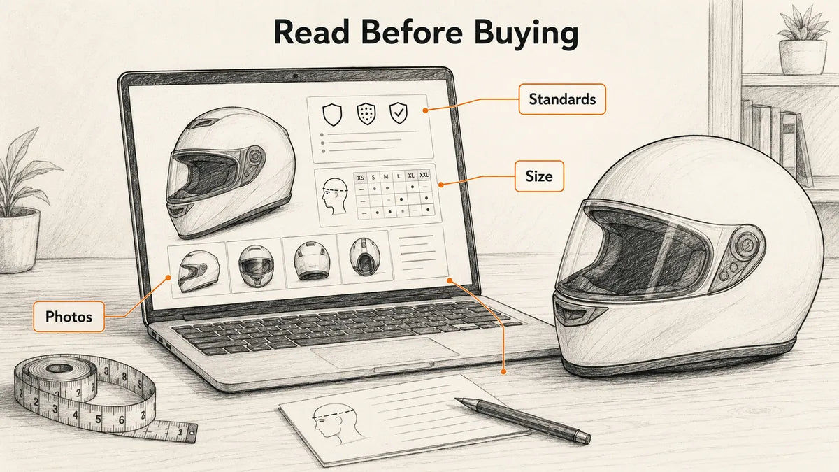 How Do I Read a Motorcycle Helmet Product Page Before Buying?