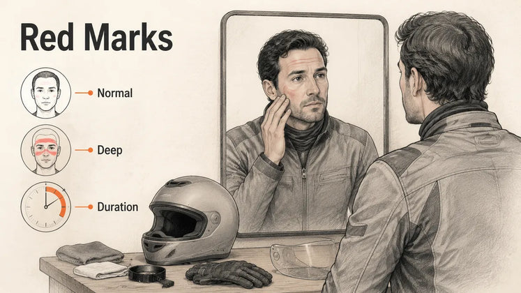 Are Red Marks After Wearing a Motorcycle Helmet Normal?