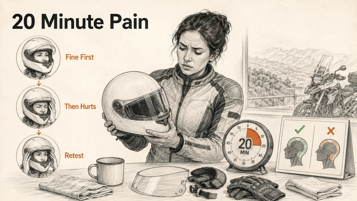 Why Does My Helmet Feel Fine for 20 Minutes Then Hurt?