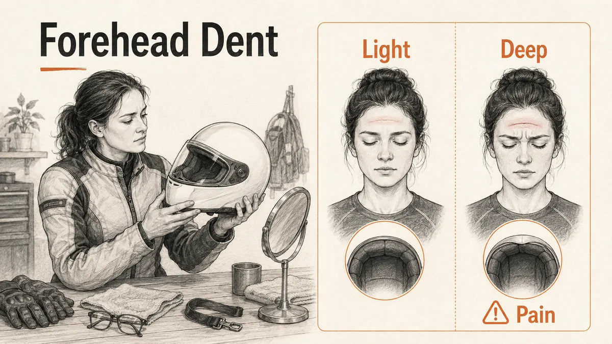 Should a Helmet Leave a Dent on My Forehead?