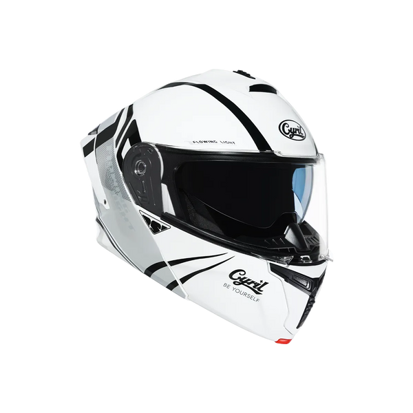 THUNDER Dual Visor Modular Motorcycle Helmet – Flowing Light 01 Gloss