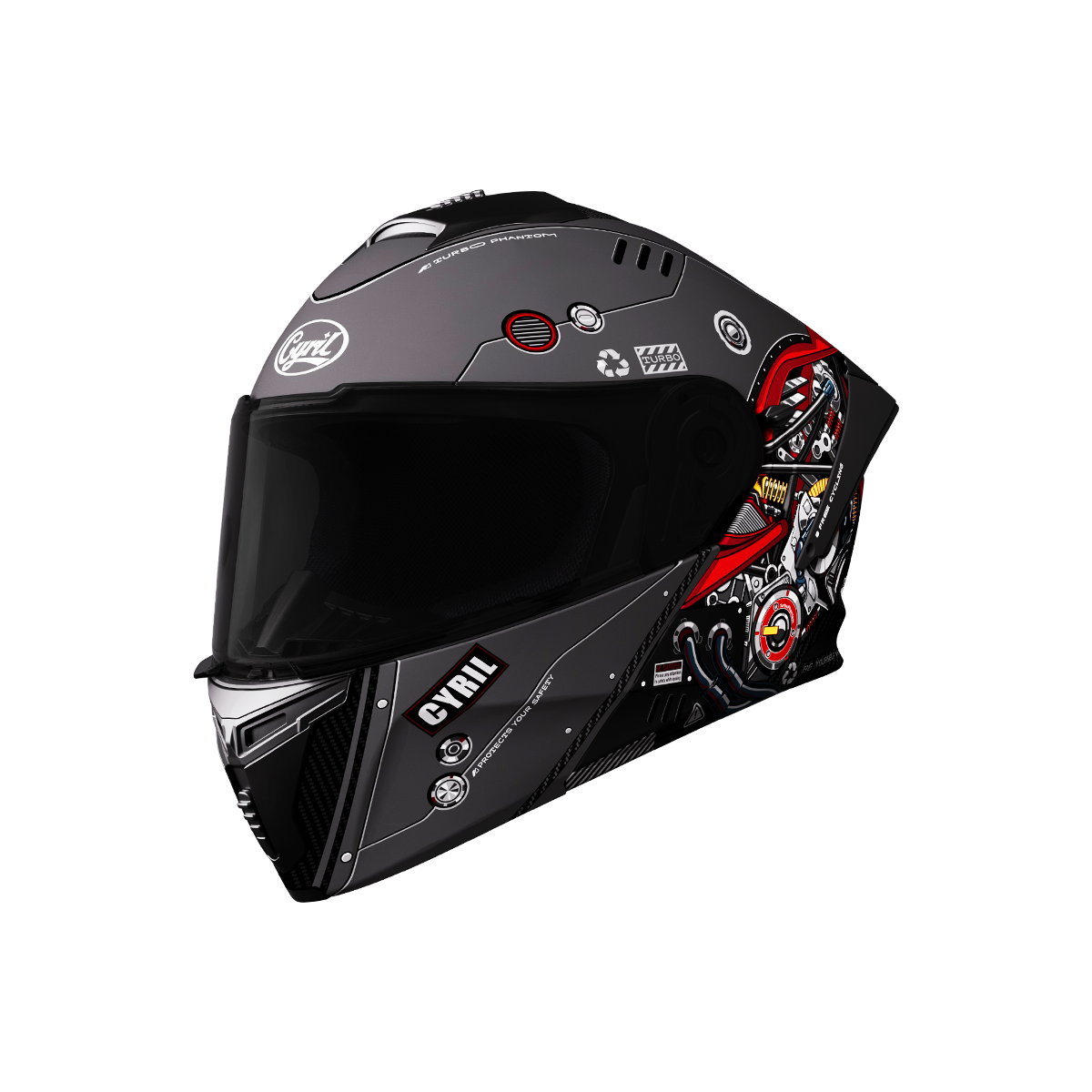 dual air motorcycle helmet THUNDER Dual Visor Modular Motorcycle Helmet – Cyril Helmets