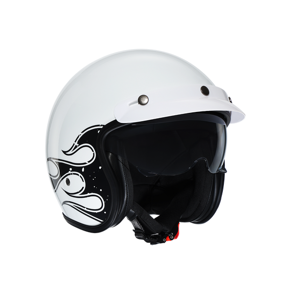 Movelck Open Face Motorcycle Helmet – Checkmate 02 Gloss