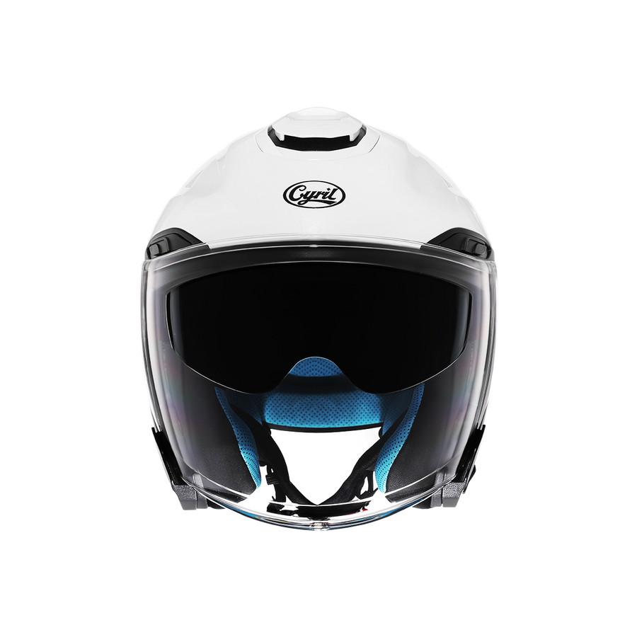 R18 Dual Visor Open Face Helmet - White Gloss alternate view