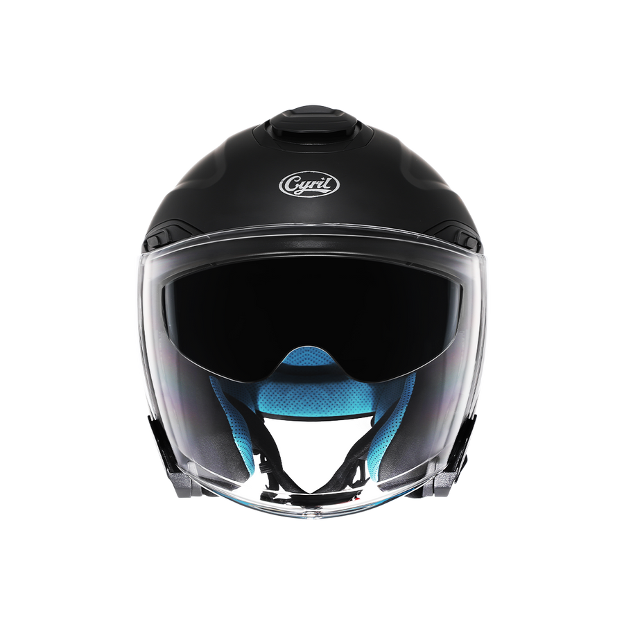 R18 Dual Visor Open Face Helmet - Black Matte alternate view