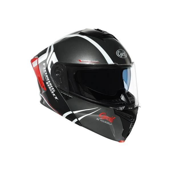 THUNDER Dual Visor Modular Motorcycle Helmet – Flowing Light 02 Gloss
