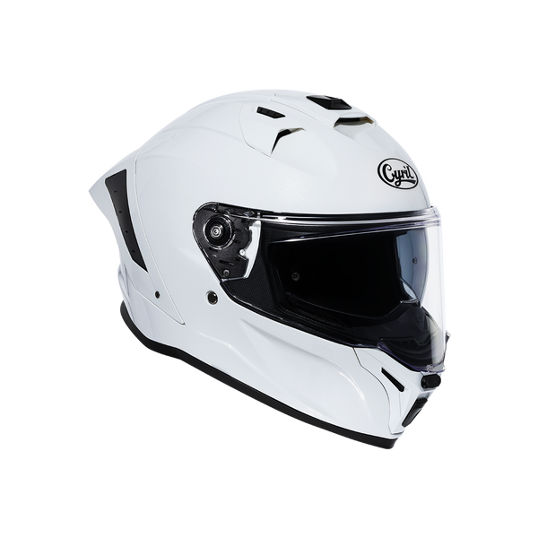 VORTEX Dual Visor Full Face Motorcycle Helmet – White Gloss