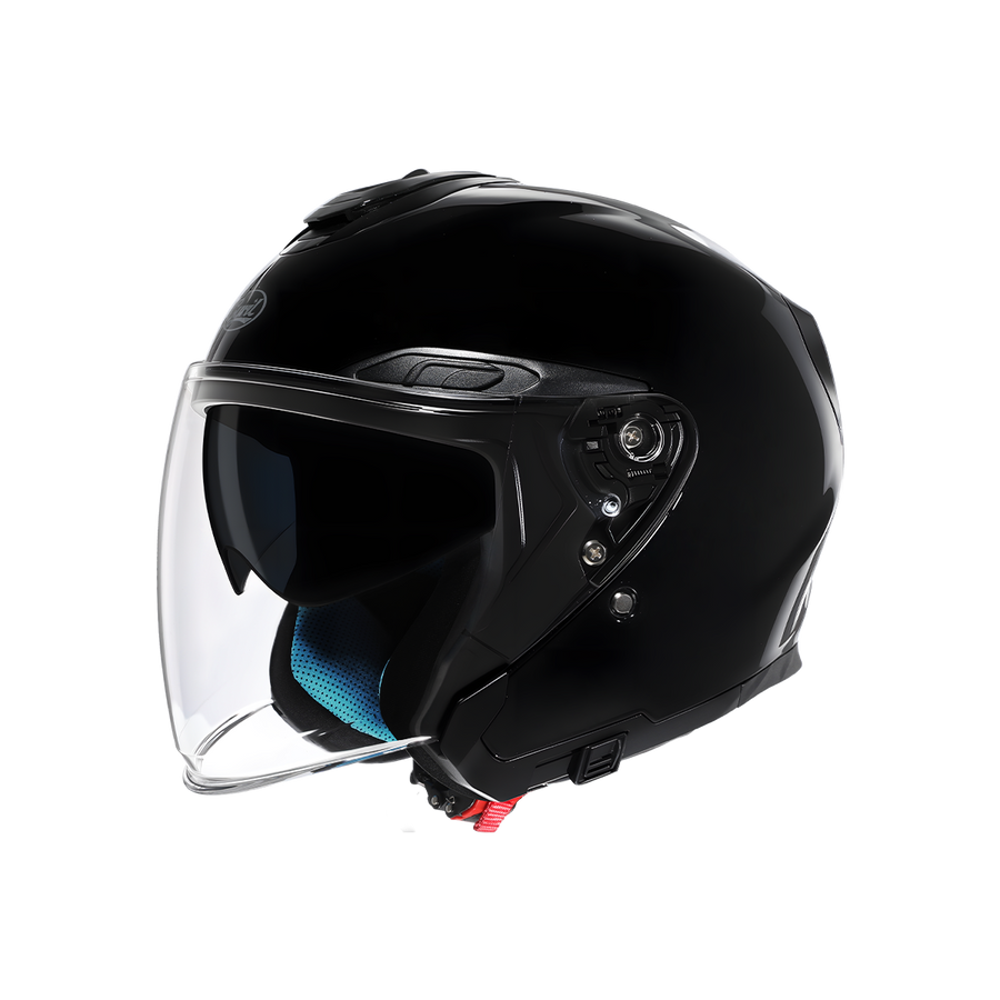 R18 Dual Visor Open Face Helmet - Black Gloss