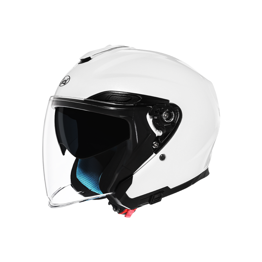 R18 Dual Visor Open Face Helmet - White Gloss