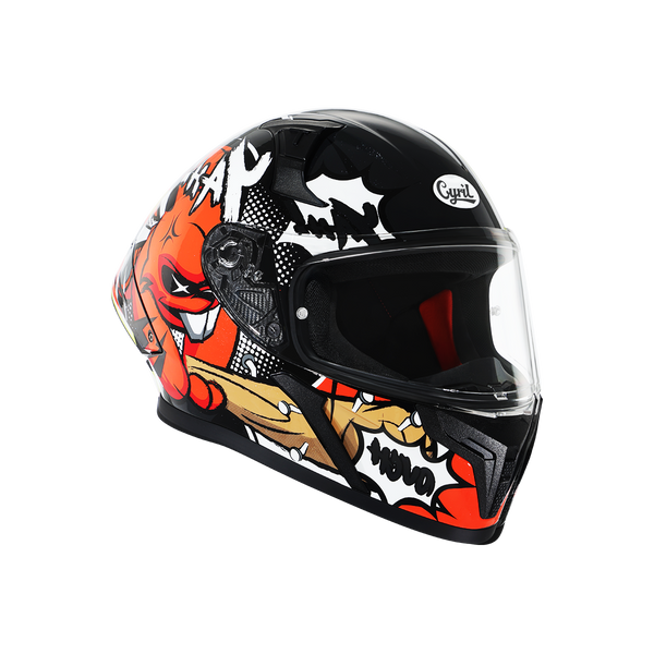 Mad Shark Full Face Motorcycle Helmet – Devi Pop Gloss