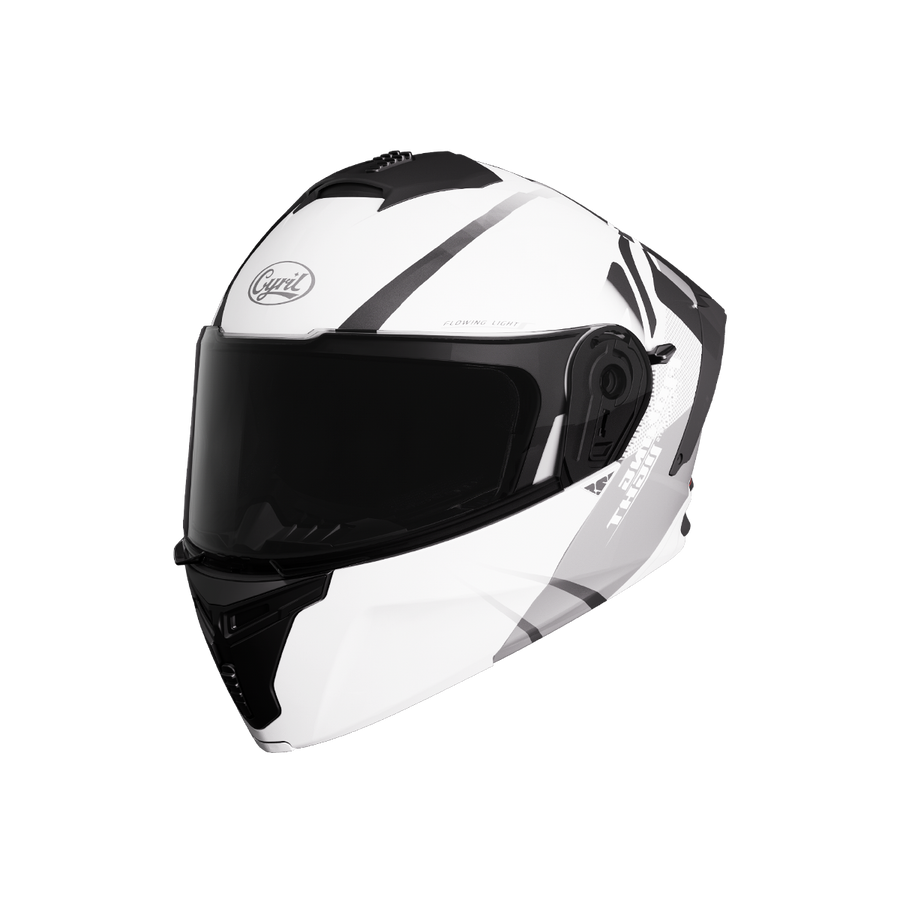 THUNDER Dual Visor Modular Helmet - Black Streak alternate view